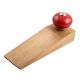 Red Round Ceramic Wooden Door Stopper